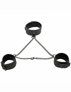 Sex & Mischief Shadow Sparkle Collar & Cuffs Bondage