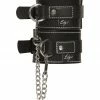 Bondage Edge Lined Leather Wrist Restraints