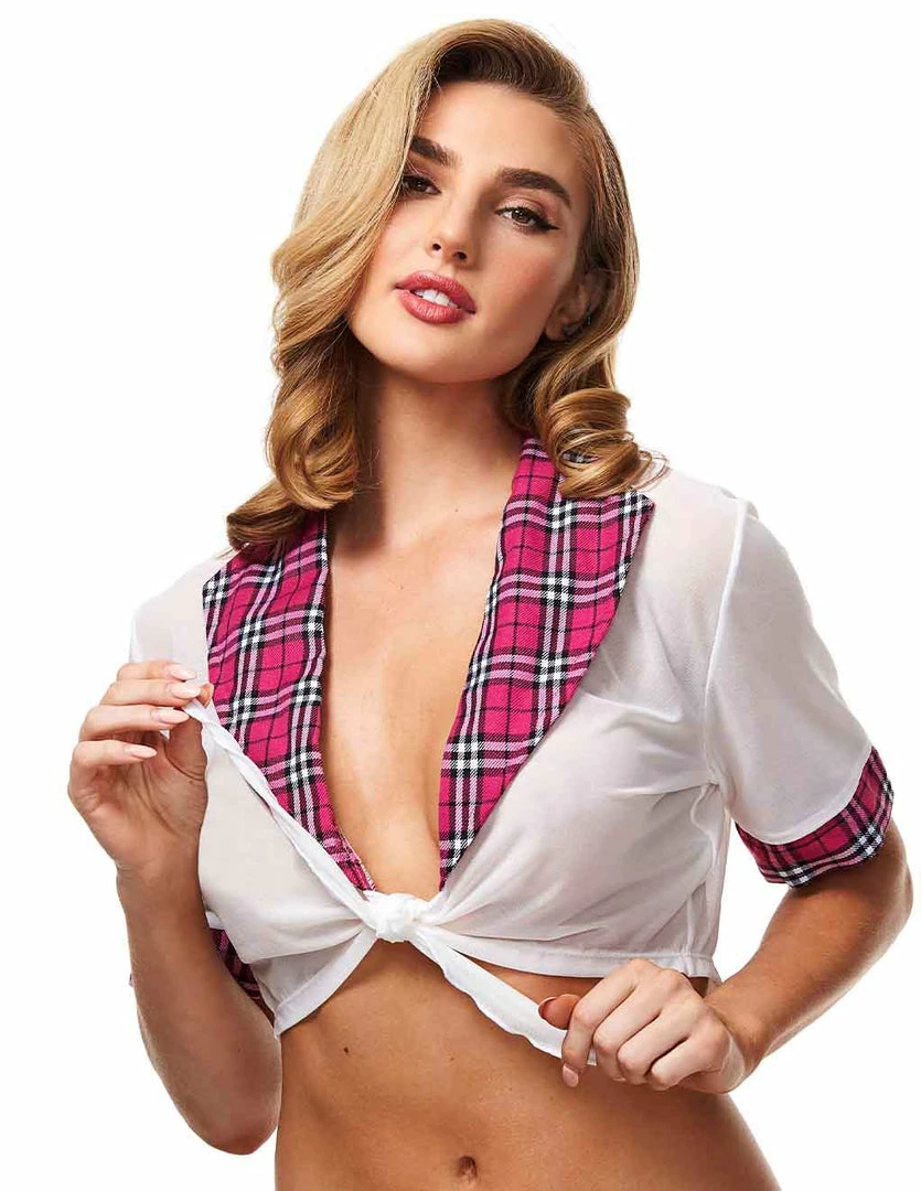 Teacher's Pet Plaid Top Lingerie 3 Teacher's Pet Plaid Top Lingerie