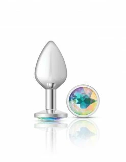 Anal Cheeky Charms Silver Round Iridescent