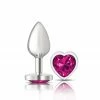 Anal Cheeky Charms Silver Heart Pink