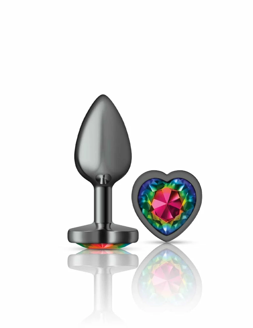Cheeky Charms Gunmetal Heart Rainbow Anal 1 Cheeky Charms Gunmetal Heart Rainbow Anal
