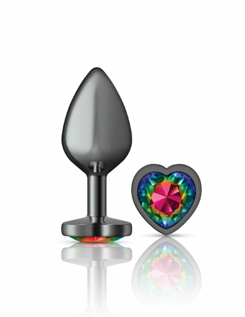Cheeky Charms Gunmetal Heart Rainbow Anal 2 Cheeky Charms Gunmetal Heart Rainbow Anal
