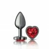 Cheeky Charms Gunmetal Heart Red