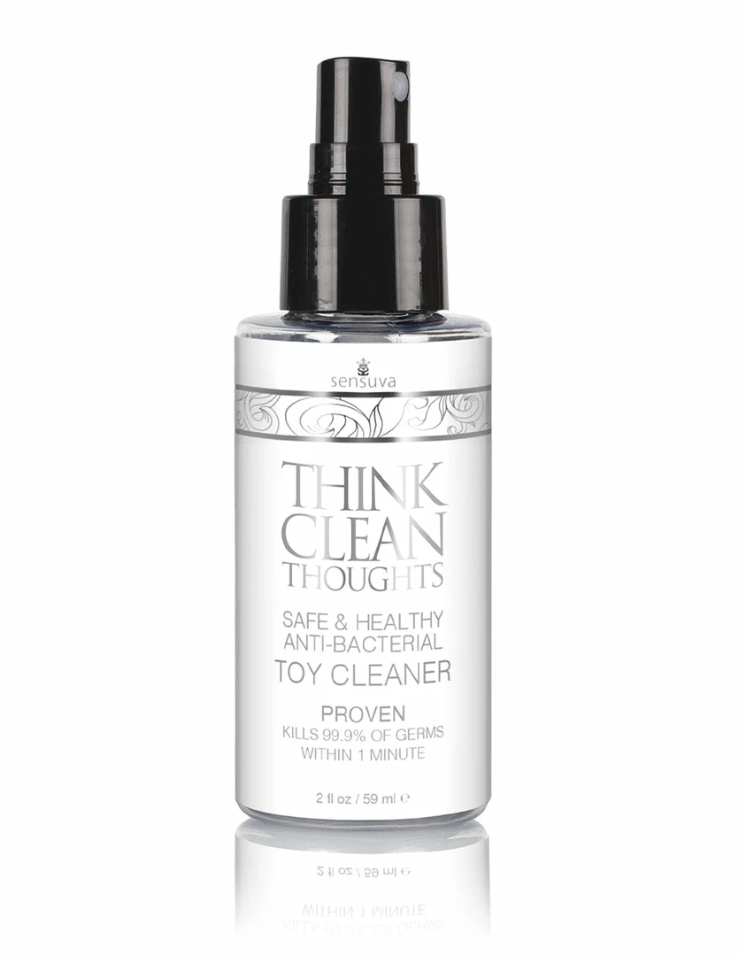 Sensuva Think Clean Thoughts Antibacterial Toy Cleaner Spray 1 Sensuva Think Clean Thoughts Antibacterial Toy Cleaner Spray