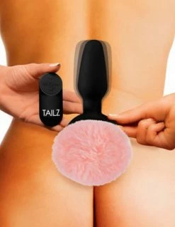 Tailz Vibrating Pink Bunny Tail Plug Vibrators