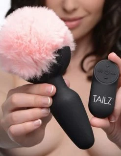 Tailz Vibrating Pink Bunny Tail Plug Vibrators