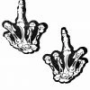 Neva Nude Middle Finger Skeleton Pasties