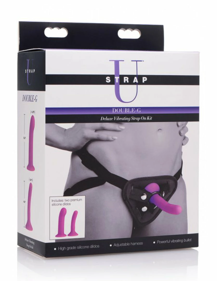Strap U Double G Deluxe Vibrating Strap-on Kit Anal Dildos 5 Strap U Double G Deluxe Vibrating Strap-on Kit Anal Dildos