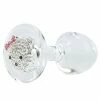 Crystal Delights Magnetic Kitty Short Stem Clear Anal Plug